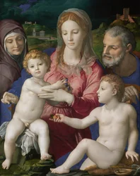 Heilige Familie met Sint Anna en de jonge Sint Johannes